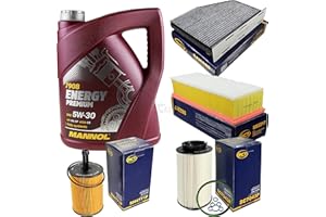 DIEDERICHS Juego de filtros Manol 5 litros de aceite de motor Energy Premium 5W-30 API SN/CF SCT Germany Filtro de aire Filtro de aceite Filtro de combustible