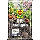 COMPO BIO Universal-Erde für Zimmerpflanzen, Gemüse, Obst und Kräuter, Torffrei, Kultursubstrat, 7,5 Liter, Braun