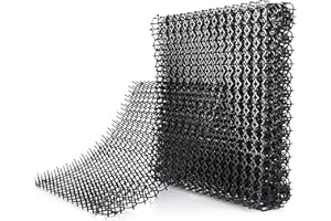 Homarden Cat Protection Mat - Cat Barrier Set (10 Pieces) 40 x 33 cm Square - Scat Mat with 2.5 cm Plastic Tips, Protective Mat for Cats, 4 m Range, Suitable for Indoor and Outdoor Use