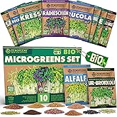 ZenGreens® - Bio Sprossen Samen im 10er Set - Keimsprossensamen - für leichte Zucht im Sprossenglas oder Anzuchtschale - Prob