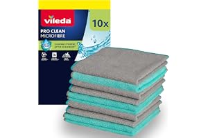 Vileda ProClean Multipack 10 mikrofiberdukar | aktiva enzymer för långvarig hygien