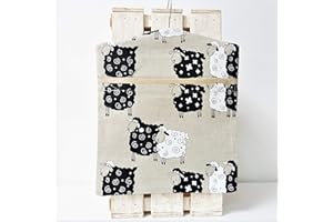 LINENWORLD Handmade Linen Cotton Peg Bag Peg Storage Clothespin Bag Sheep