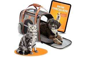 Tierhood® - Faltbare Tragetasche für Hund & Katze [LUXUSDESIGN] - inkl. Tragegurt - Hundetragetasche - Katzentragetasche - Haustiertragetasche -Transporttasche - Katzentasche - Hundetasche
