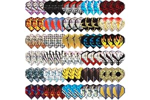 Deetenks 90 Pezzi Dart Voli 30 Set Pet Standard Resistente e rifletti i voli Dart Ala di Coda di Piuma Sostitutiva per Morbida Punta in Acciaio Freccette