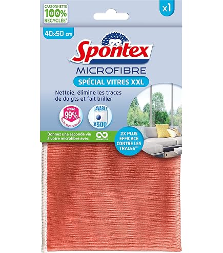 3 Chiffons Microfibre Pour Vitres Sans Traces - 40x50 Cm, Ultra Absorbants - 9