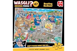 Wasgij Original 47, Boating Bedlam - Unique 1000 Piece Jigsaw Puzzle for Adults - Colourful, Puzzling, Challenging & Brainteasing Adult Jigsaws - 100% Recycled Cardboard 1000Pc Puzzles - Jumbo