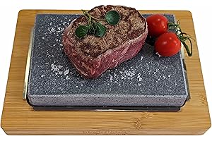 Black Rock Grill Hot Stone Cooking Set - Restaurant-Grade Lava Stone for Sizzling Steak and Culinary Creations