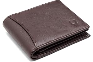 WildHorn Brown Leather Wallet for Men I 9 Card Slots I 2 Currency & Secret Compartments I 1 Zipper & 3 ID Card Slots