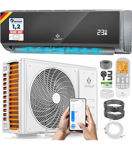 Climatisation dual split ETHEREA GRIS GRAPHITE Panasonic 9000+12000 btu A+++ WIFI NanoeX