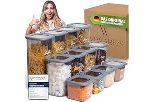 ‎VIWARES Viwares Vorratsdosen mit Deckel Luftdicht, 12er Vorratsbehälter Set BPA-Frei, Vorratsdose zur Müsli Mehl Aufbewahrung Küche, Praktische Organizer Küche, Frischhaltedosen für Lebensmittelaufbewahrung