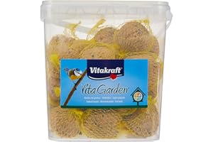 VITAKRAFT - Vita Garden - Seau de Boules de Graisse avec Filets pour Oiseaux du Jardin - Alimentation Complète Pour Oiseaux Toutes Saisons - 30 unités