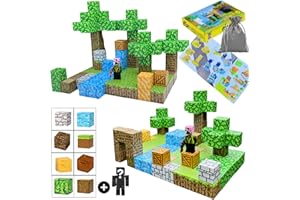 AYAAFA 100 Pcs Magnetic Mine and Craft Blocks Cube, Building Puzzle World Set, Magnetic Toys for Age 3-4-5-6-7-8, STEM Montessori Sensory Toys for Toddlers Gifts Girls Boys,Construction Toys