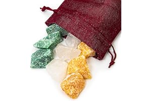 SPIRIT OF GAIA Kraft und Mut | 150g | 100% Natursteine | Jutesäckchen | Premium Wassersteine | Deine Heilstein Edelsteinwasser Mischung | Quellwasser gereinigt