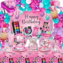 Set Decorazioni Compleanno Basket 131 Pezzi – Palloncini, Striscione, Tovaglia E Torte Topper Per Festa Bambino