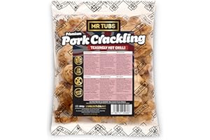 Mr Tubs Pork Crackling - Torba zbiorcza - 250 g Premium Crackling - bez glutenu, wysokowęglowodanowa, przyjazna dla keto (teasingly hot chilli.)