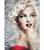 Marilyn monroe colore stampa su tela in alta definizione con telaio in