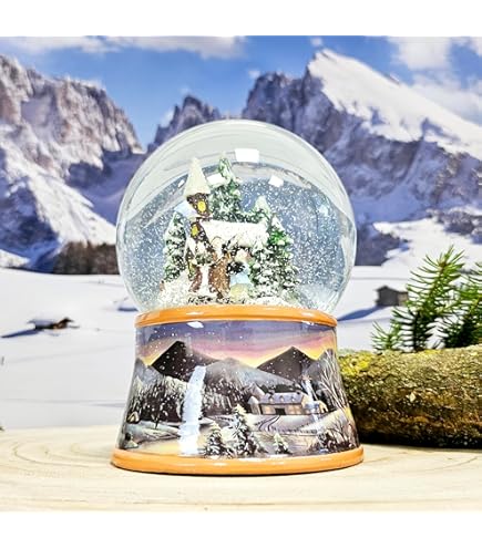 Schneekugel Weihnachten Mit Musik - Winterspaziergang Familie 13cm