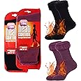 Jeasona 2 Pairs Thermal Socks for Women Extra Warm Socks Women Winter