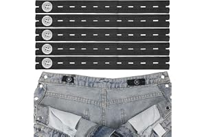 Xinjoduz 10 st byxor midjetränare jeans storlek justerare byxor knappåtdragare midjejustering för lösa jeans justerbara elastiska förlängare midjeband med 20 knappar nålar och trådbä