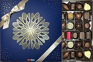 WIKIMARK Caja de Bombones de Chocolate Belga Surtidos - En Caja de Lujo Especial San Valentín y Día de los Enamorados. 570 Gr. 46 Bombones. Fabricados en Bélgica. Chocolate de Muchos Sabores 1ª Calidad.