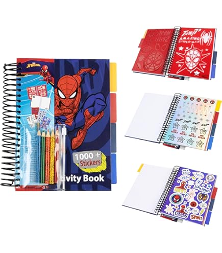 Marvel Spiderman Briefpapier Set, Terug naar School benodigdheden, Officiële Merchandise, Potlood Case Set
