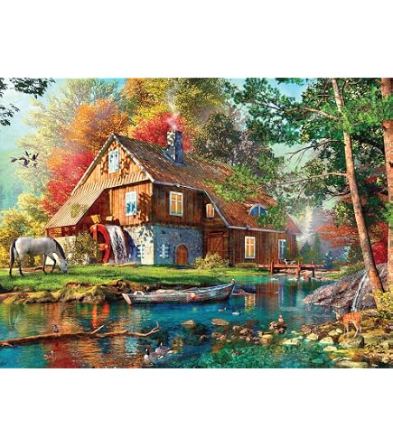 Eurographics 1000-Piece Jigsaw Puzzle - Evening At The Barnyard By Dominic Davison (19.25x26.5 Inches)