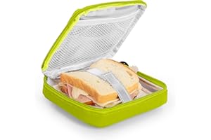 PracticDomus Porta Sandwich Infantil Termoinsulado Iris Barcelona Modelo Kids. Color Verde