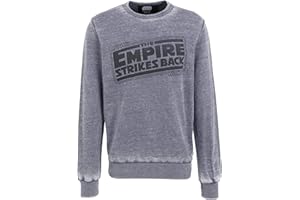 Recovered Star Wars Movie, Film Logo - Retro The Empire Strikes Back Sweatshirt - Blue - Officially Licensed - Vintage Style - Mens/Unisex