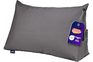 Traumnacht Cozy Rückenkissen, Lesekissen, 70 x 40 cm dunkelgrau, abnehmbarer,waschbarer Bezug aus 100% Polyester,praktisches Seitenfach,Öko-Tex zertifiziert,produziert nach deutschem Qualitätsstandard