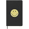 Moleskine Limited Edition Smiley Notebook, Hard Cover, Large (5" x 8.25"), Ruled/Lined, Black, 176 Pages