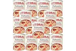 IBERICA FOOD Fabada Asturiana Litoral, bean stew with chorizo ready to eat, 420gr pack of 15 cans