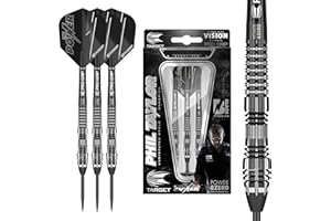 Target Darts Phil Taylor Power 8-Zero Black 80% Tungsten Steel Tip Darts Set - Freccette N/A