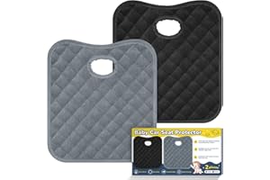 MWELLEWM 2PCS Waterproof Baby Car Seat Protectors, Car Seat Protector Potty Training Liner for Toddler Baby Kids (Grey&Black）