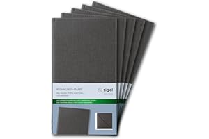 SIGEL RM101 Lot de 5 Porte-additions, 13 x 23 x 1 cm, durable et facile à nettoyer, anthracite