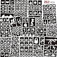 262Pcs Temporary Tattoos Stencils for Kids, Reusable Face and Body Paint Stencils Kit, Girl Boy Glitter Tattoos Stencils for Kids School Show Birthdays Halloween Christmas Party (262Pcs)
