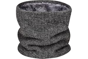 Vancavoo Wąż na szyję dla mężczyzn, zimowy ocieplacz na szyję, męski, na narty, szal kominowy, ocieplacz na szyję, wielofunkcyjny szal typu pętla, szal na twarz, szal z dzianiny, wiatroszczelny