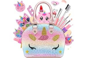 AMERRLY Set Trucchi Lavabile Non Tossico per Bambina, Valigetta Trucchi per Ragazze, Regalo di Natale e Compleanno per 4-10 Anni