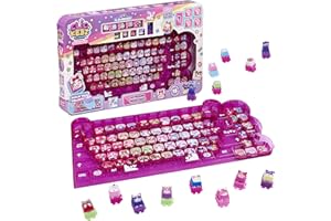 Goliath - CLICKEEZ KeyBoard MegaPack - 1 tastiera + 15 Tasti Kawaii + 1 portachiavi - Keycaps da cliccare - 70 personaggi da collezione - ASMR Fidget Toy - Idea regalo dai 6 anni in su