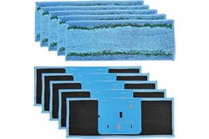 XNZMYN 10 Pièces De Nettoyage Humides Lavables pour Irobot Jet M6, Chiffon De Nettoyage En Microfibre RéUtilisable, Produits Et Accessoires De nettoyage pour DifféRents Types De Sols
