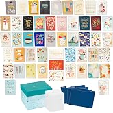 Hallmark T&uuml;m Durum Kutulu Kart D&uuml;zenleyicili &Ccedil;eşitli Boş Tebrik Kartları Seti (100'l&uuml; Paket) &mdash;Doğum G&uuml;n&uuml;, Teşekk&uuml;r Ederiz, Te