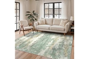 BEIMO Tappeto Salotto Pelo Corto, Moderno Tappeto Camera Da Letto, Tappeti Antiscivolo Lavabile, Grande Tappeti Astratto per Cameretta, Soggiorno, Sala, Scendiletto, Verde Salvia, 160x230cm