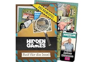 Hidden Games Scena del crimine - Reif für die Insel - Tedesco - Gioco realistico di crimine, emozionante gioco di detective, Escape Room gioco