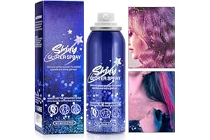 IDUCEN Body Glitter Spray 60ml, 1Pack Glitzer Spray für Haare und Körper Wasserdicht Lang Anhaltende Glitzer für Haut, For Festival Masquerade Birthday Makeup,Für Haut, Gesicht, Haare und Kleidung