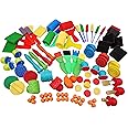 Bumper mark making set for painting | Set includes 83 unique paint mark making tools | Kids painting set