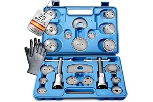TRESKO® Reposicionador de pistones de Freno 22 Piezas para reposicionar el pistón de Freno al Cambiar los Discos, Las Zapatas o Las Pastillas de Freno, Set de Herramientas para vehículos