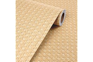 Livelynine Papel Pintado Pared Dormitorio Efecto Ratán de Caña Marrón 40CMx5M Papel Adhesivo para Muebles Cocina Armarios Puerta Resistente al Agua Vinilo Adhesivo Pared Baño Pasillo Papeles Tapiz