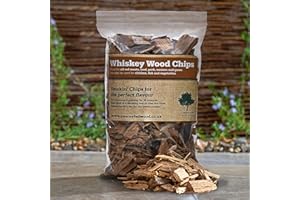 Gwernyfed Wood Whiskey BBQ Smoker Chips - 1 Litre - Cherry, Apple, Oak, Alder, Hickory & Whiskey for Smoking Food (Whiskey Barrel)