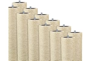 Kratzbaumland 9 cm Deluxe-Endstamm mit Stehbolzen und 8 mm Sisalseil Länge: 38 cm/Gewinde: 10 mm (M10)