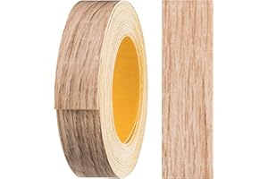 haggiy Samoprzylepna taśma z melaminy, 18 mm x 5 m, taśma do krawędzi mebli, bezpieczne trzymanie bez prasowania, okleina do desek regałowych/płyt drewnianych (dąb sonoma)