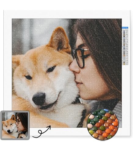 Lehaha Gepersonaliseerde Diamant Kunst Kits Volwassenen, Op Maat Gemaakte Diamant Schilderij Voor Volwassenen Foto, Gepersonaliseerde Diamant Schilderij Volledige Boor Kristal Kunst Kits Volwassenen